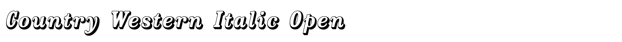 Country Western Italic Open image